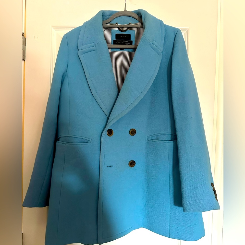 Blue J. Crew double breasted peacoat